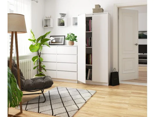 REGAŁ ZAMKNIETY R80 2D 8P CLP BIAŁY