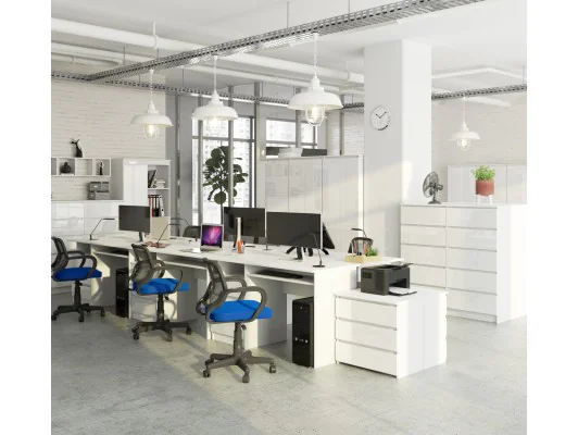 BIURKO CLP 135cm PK BIAŁE / BIAŁY POŁYSK