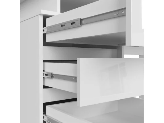 BIURKO CLP 135cm PK BIAŁE / BIAŁY POŁYSK