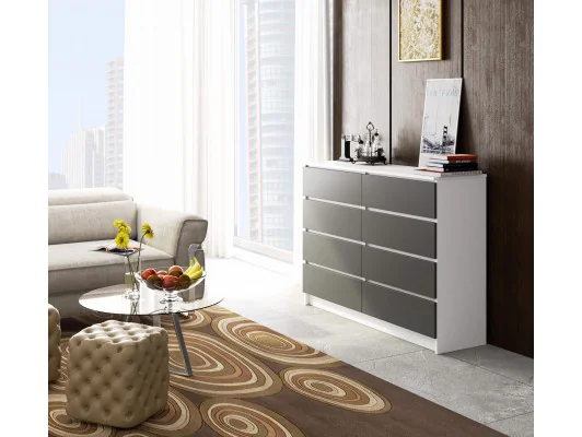 KOMODA K140 8SZ CLP BIAŁY / SZARY