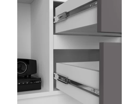 REGAŁ R11 R80 2D 2SZ CLP PK BIAŁY / SZARY