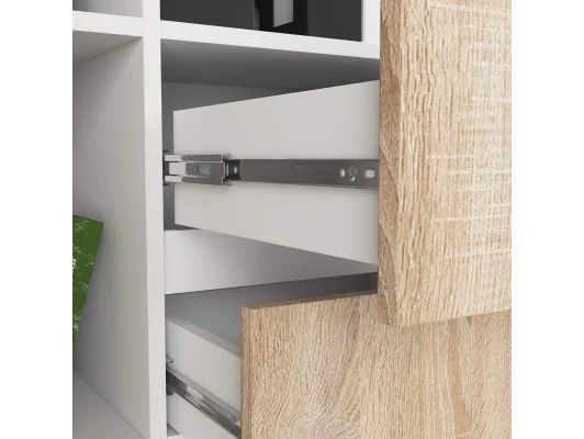 REGAŁ R15 R80 2D 2SZ CLP PK BIAŁY / SONOMA