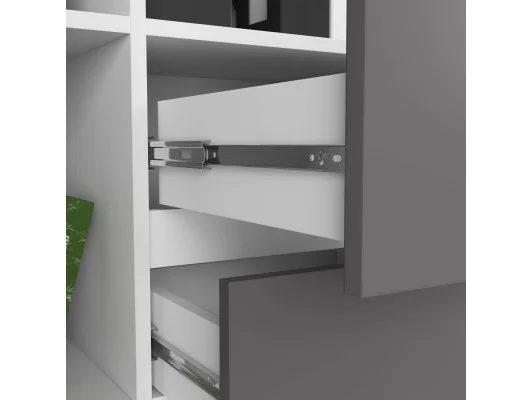 REGAŁ R15 R80 2D 2SZ CLP PK BIAŁY / SZARY