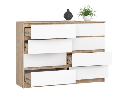 KOMODA K140 8SZ CLP PK SONOMA / BIAŁA
