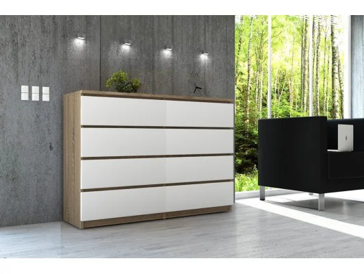 KOMODA K140 8SZ CLP PK SONOMA / BIAŁA