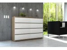 KOMODA K140 8SZ CLP PK SONOMA / BIAŁA