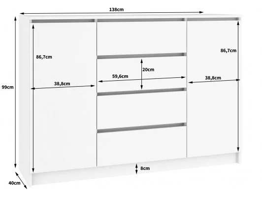 KOMODA K140 2D 4SZ CLP VENGE / SONOMA