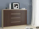 KOMODA K140 2D 4SZ CLP DĄB SONOMA / WENGE