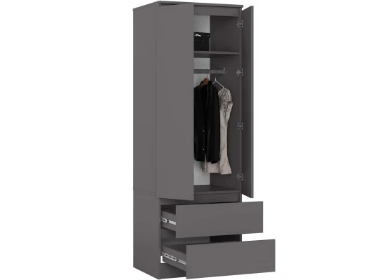 SZAFA STAR S60 2D 2SZ PK GRAFIT SZARY