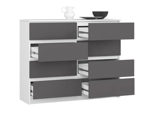KOMODA K120 8SZ PK BIAŁY / SZARY