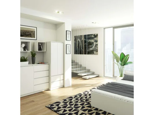 SZAFA STAR S 60 cm 2 DRZWI 2 SZUFLADY PK BIAŁA