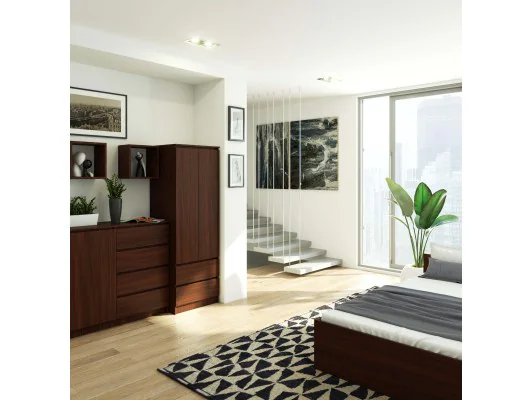 SZAFA STAR S 60 cm 2 DRZWI 2 SZUFLADY WENGE