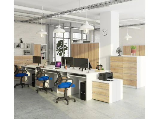 BIURKO CLP 135cm PK BIAŁE / SONOMA