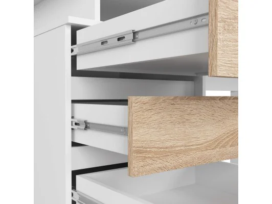 BIURKO CLP 135cm PK BIAŁE / SONOMA