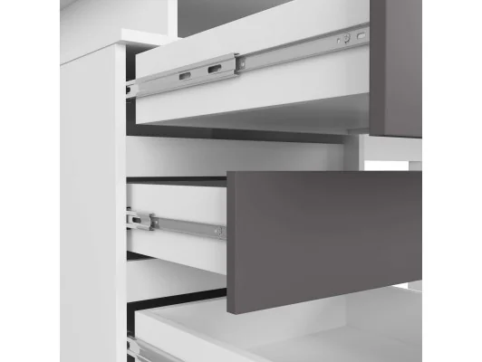 BIURKO CLP 135cm PK BIAŁE / SZARE