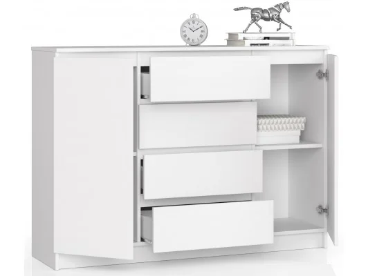 Zobacz KOMODA K140 2D 4SZ CLP BIAŁY KOMODA K140 2D 4SZ CLP BIAŁY