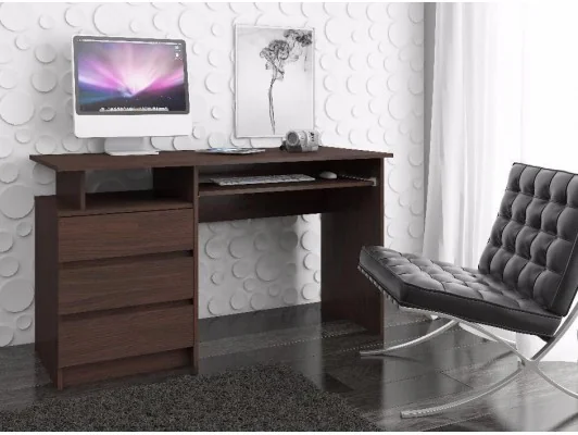 BIURKO CLP 135 cm WENGE WOLNOSTOJĄCE