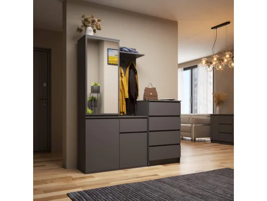 ZESTAW NA PRZEDPOKÓJ ENTRO PK GRAFIT SZARY