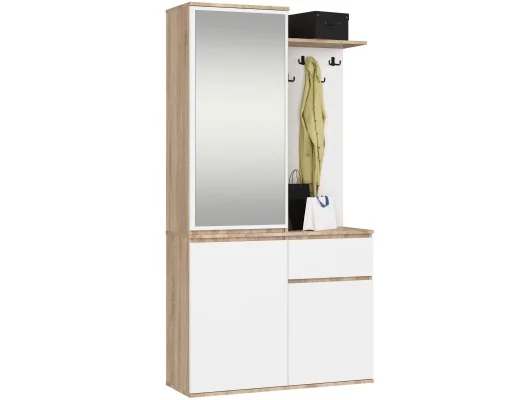 ZESTAW NA PRZEDPOKÓJ ENTRO PK DĄB SONOMA / BIAŁY