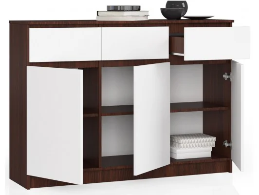 Zobacz KOMODA K140 3D 3SZ CLP VENGE / BIAŁA KOMODA K140 3D 3SZ CLP VENGE / BIAŁA