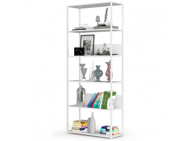 REGAŁ METALOWY LOFT 800 BIAŁY/BIAŁY