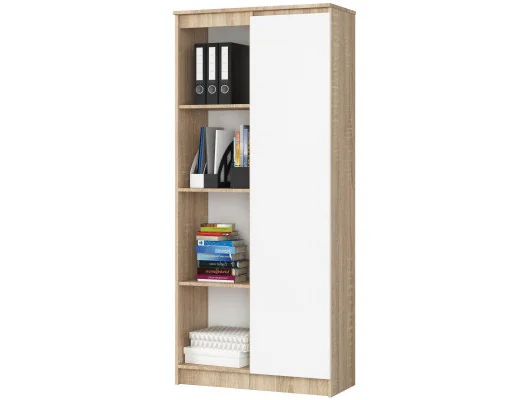 REGAŁ R80 1D 4P CLP DĄB SONOMA / BIAŁY