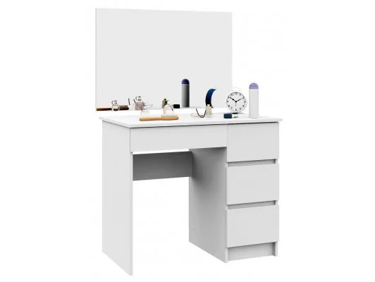 TOALETKA KOSMETYCZNA Z LUSTREM T-6/SL 900x600 PRAWA BIAŁA