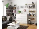 REGAŁ METALOWY LOFT 700 BIAŁY/DĄB SONOMA
