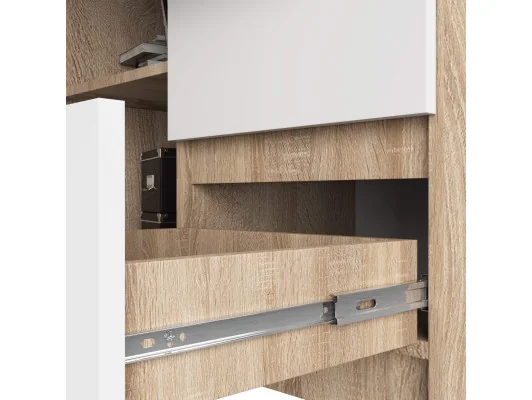 BIURKO NAROŻNE B16 CLP PRAWE PK SONOMA / BIAŁE