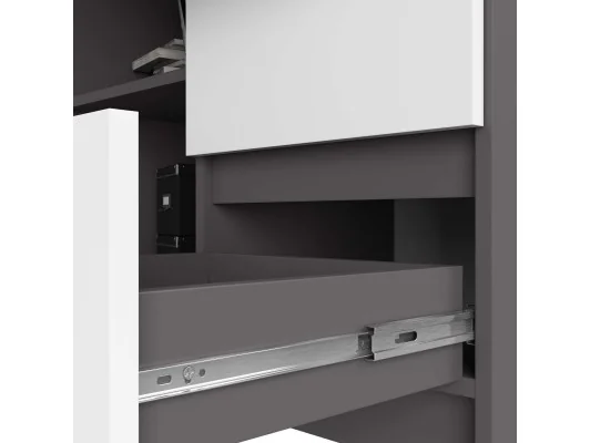 BIURKO NAROŻNE B16 CLP PRAWE PK SZARY / BIAŁY