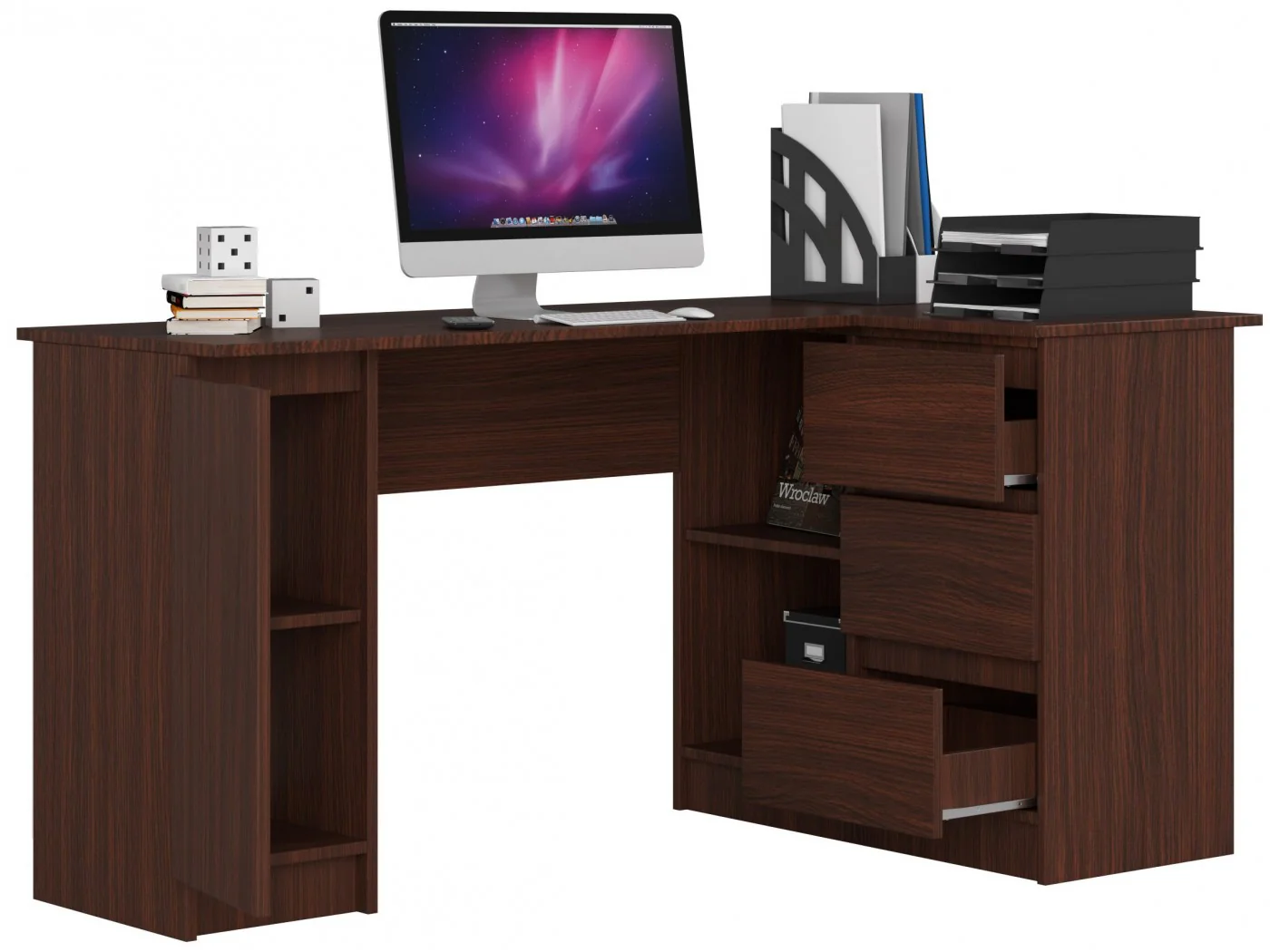 BIURKO NAROŻNE B20 CLP PRAWOSTRONNE WENGE BIURKO NAROŻNE B20 CLP PRAWOSTRONNE WENGE