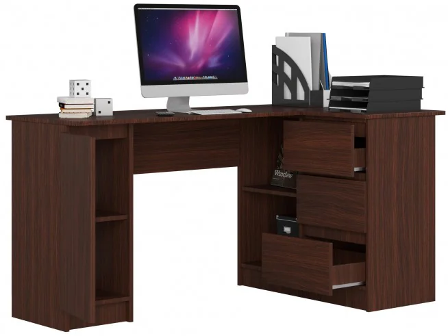 BIURKO NAROŻNE B20 CLP PRAWOSTRONNE WENGE