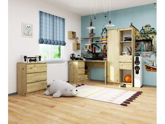 BIURKO NAROŻNE B16 CLP LEWE DĄB ARTISAN