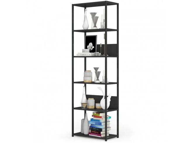REGAŁ METALOWY LOFT 600 CZARNY/CZARNY