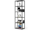 REGAŁ METALOWY LOFT 600 CZARNY/CZARNY