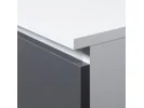 Komoda K 140 cm 6 szuflad PK biała-grafit szary