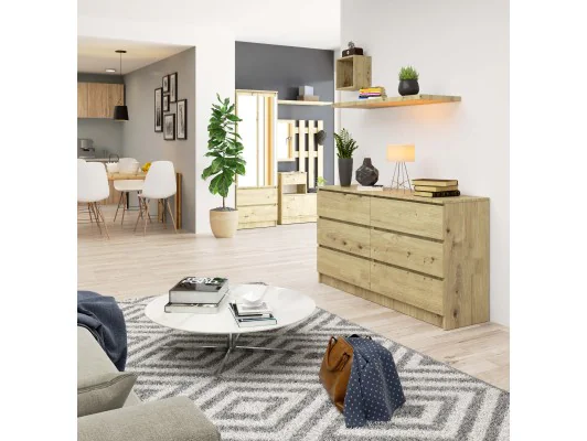 KOMODA K140 6SZ CLP DĄB ARTISAN