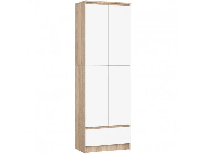 REGAŁ ZAMKNIETY R60 4D 1SZ CLP PK DĄB SONOMA / BIAŁY