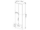 REGAŁ ZAMKNIETY R60 4D 1SZ CLP PK DĄB SONOMA / BIAŁY