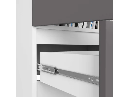 REGAŁ ZAMKNIETY R60 4D 1SZ CLP PK BIAŁY / SZARY