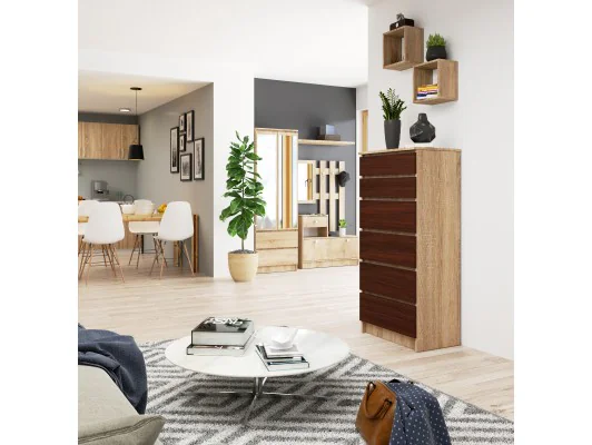 KOMODA K60 6SZ CLP DĄB SONOMA / VENGE