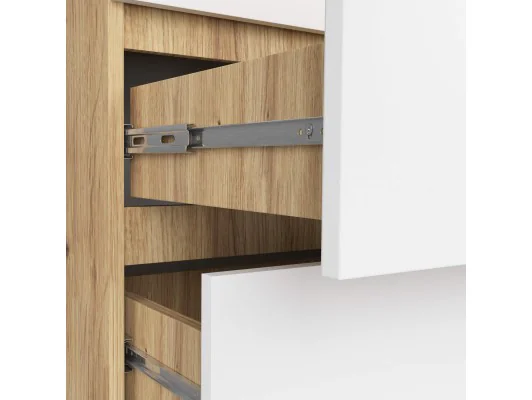 KOMODA K60 6SZ CLP PK DĄB ARTISAN / BIAŁY