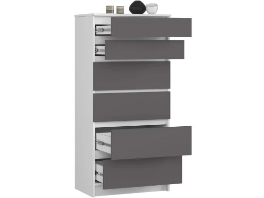 KOMODA K60 6SZ CLP PK BIAŁY / SZARY