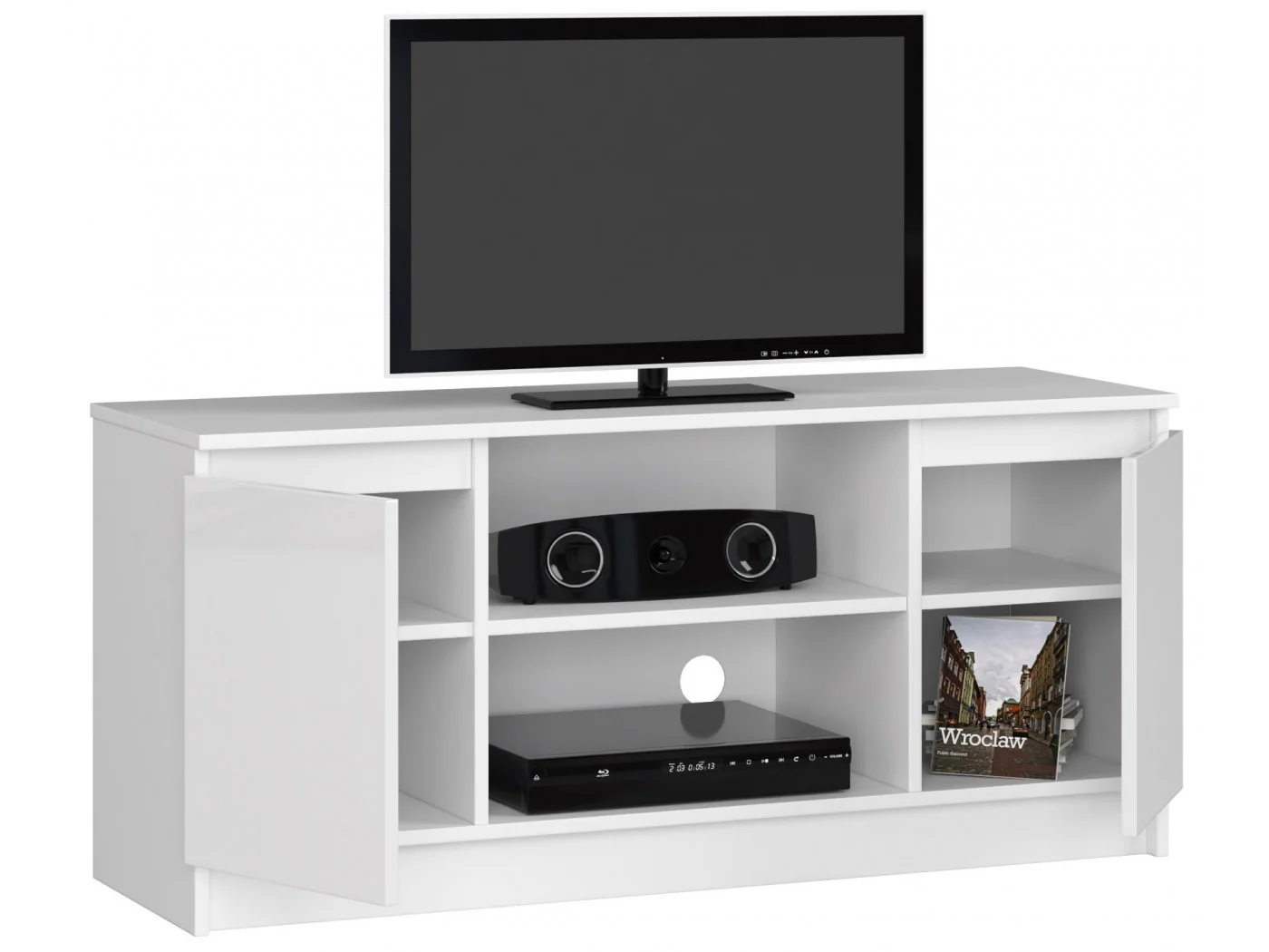 SZAFKA RTV 120 cm 2D 1P BIAŁY AKRYL WYSOKI POŁYSK SZAFKA RTV 120 cm 2D 1P BIAŁY AKRYL WYSOKI POŁYSK