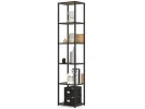 REGAŁ METALOWY LOFT 400 CZARNY/DĄB CRAFT