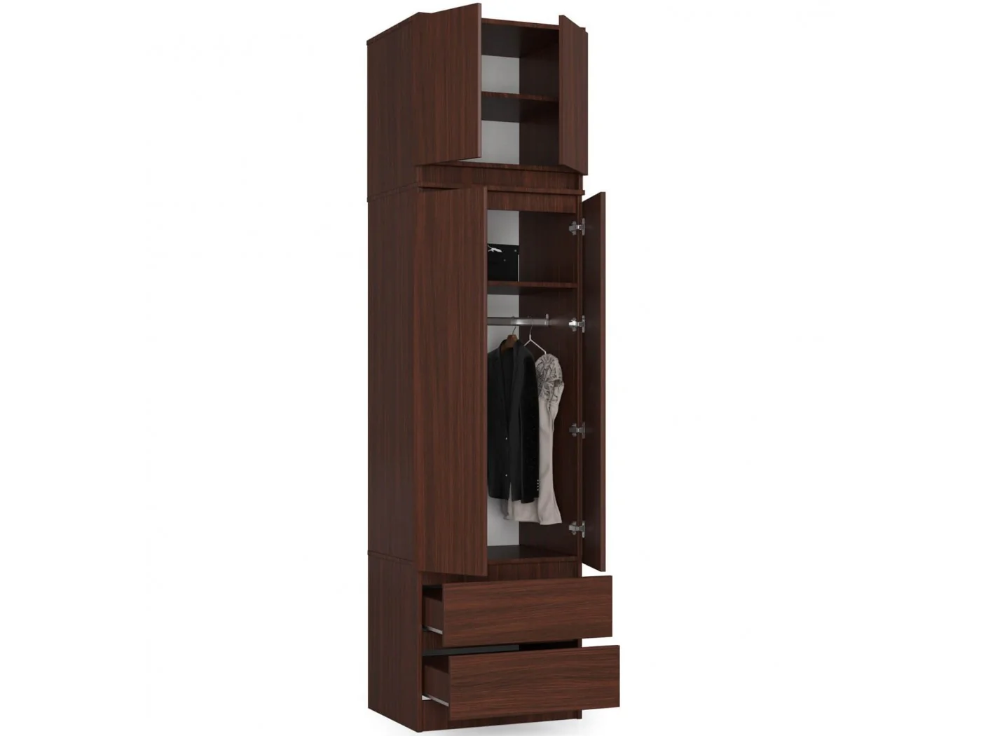 SZAFA Z NADSTAWKĄ S60 2D 2SZ CLP WENGE SZAFA Z NADSTAWKĄ S60 2D 2SZ CLP WENGE