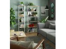 REGAŁ METALOWY LOFT 400 BIAŁY/DĄB SONOMA
