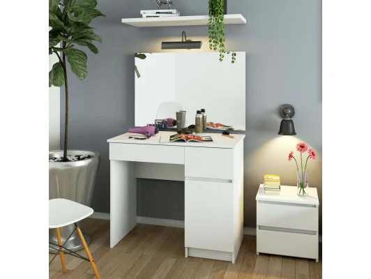 TOALETKA Z LUSTREM CLP P-2/SL 900x600 PRAWA PK BIAŁA