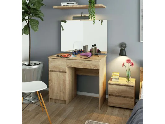 Toaletka z lustrem CLP P-2/SL 900x600 LEWE PK DĄB SONOMA