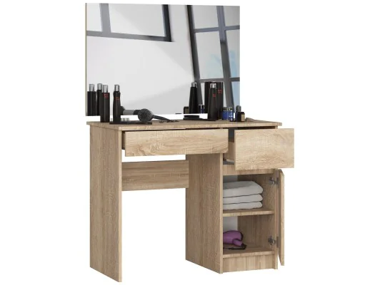 Zobacz Toaletka z lustrem CLP P-2/SL 900x600 PRAWA DĄB SONOMA Toaletka z lustrem CLP P-2/SL 900x600 PRAWA DĄB SONOMA